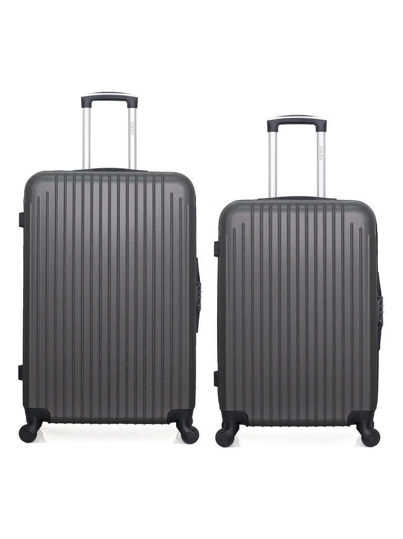 HERO - Lot de 2 - Valise grand format et valise weekend CARPATES Gris foncé - Kiabi