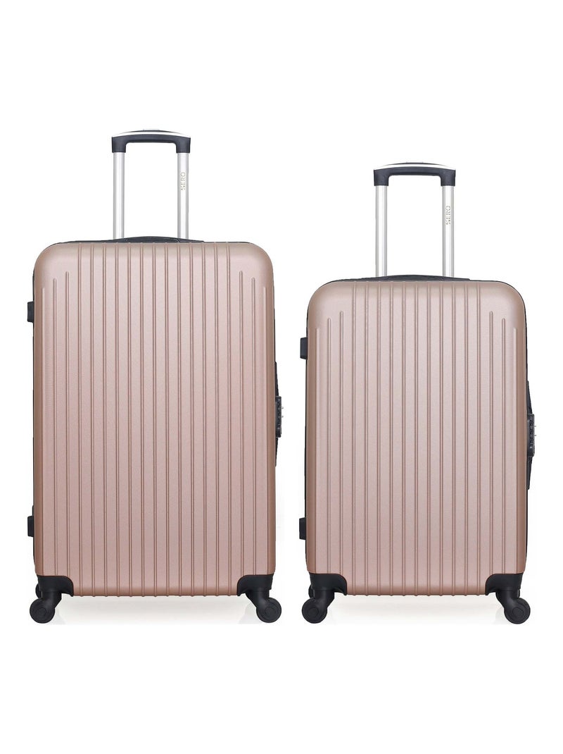 HERO - Lot de 2 - Valise grand format et valise weekend CARPATES Rose clair - Kiabi