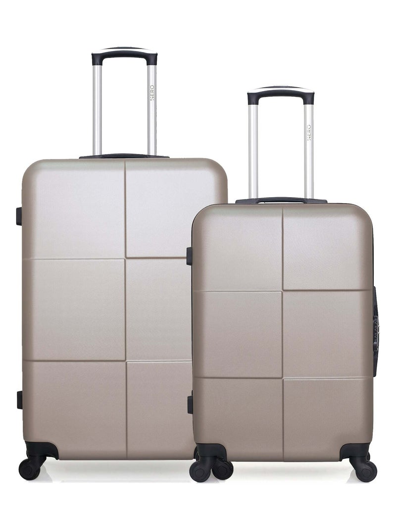 HERO - Lot de 2 - Valise grand format et valise weekend CORONADO Beige - Kiabi