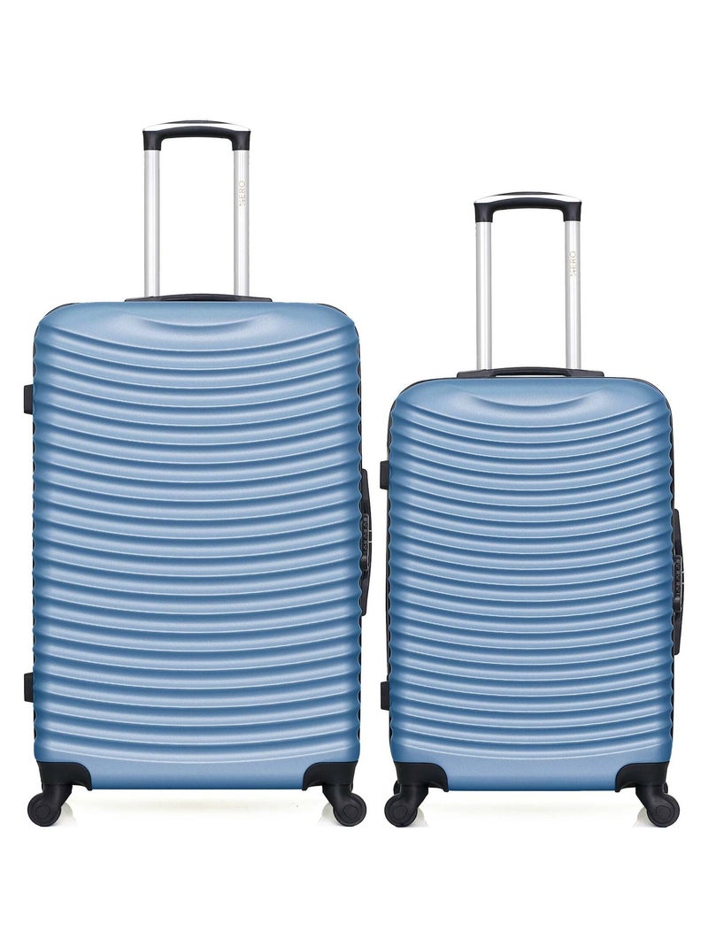 HERO - Lot de 2 - Valise grand format et valise weekend ETNA Bleu clair - Kiabi