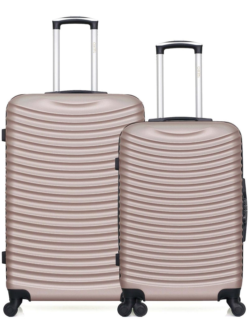 HERO - Lot de 2 - Valise grand format et valise weekend ETNA Rose clair - Kiabi