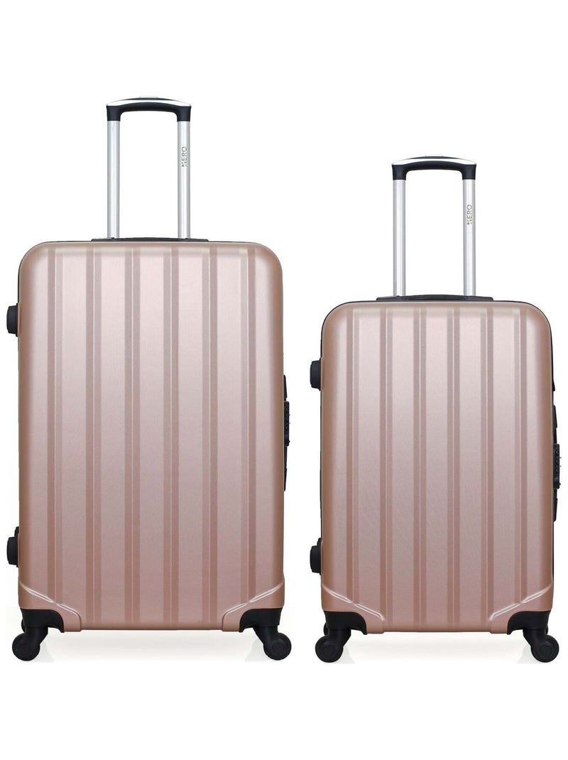 HERO - Lot de 2 - Valise grand format et valise weekend HIMALAYA Rose clair - Kiabi