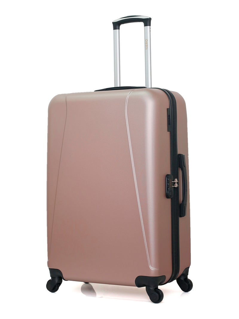 HERO - Lot de 2 - Valise grand format et valise weekend LANZAROTE Rose Métal - Kiabi