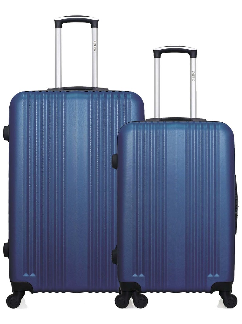 HERO - Lot de 2 - Valise grand format et valise weekend LIPARI Bleu marine - Kiabi