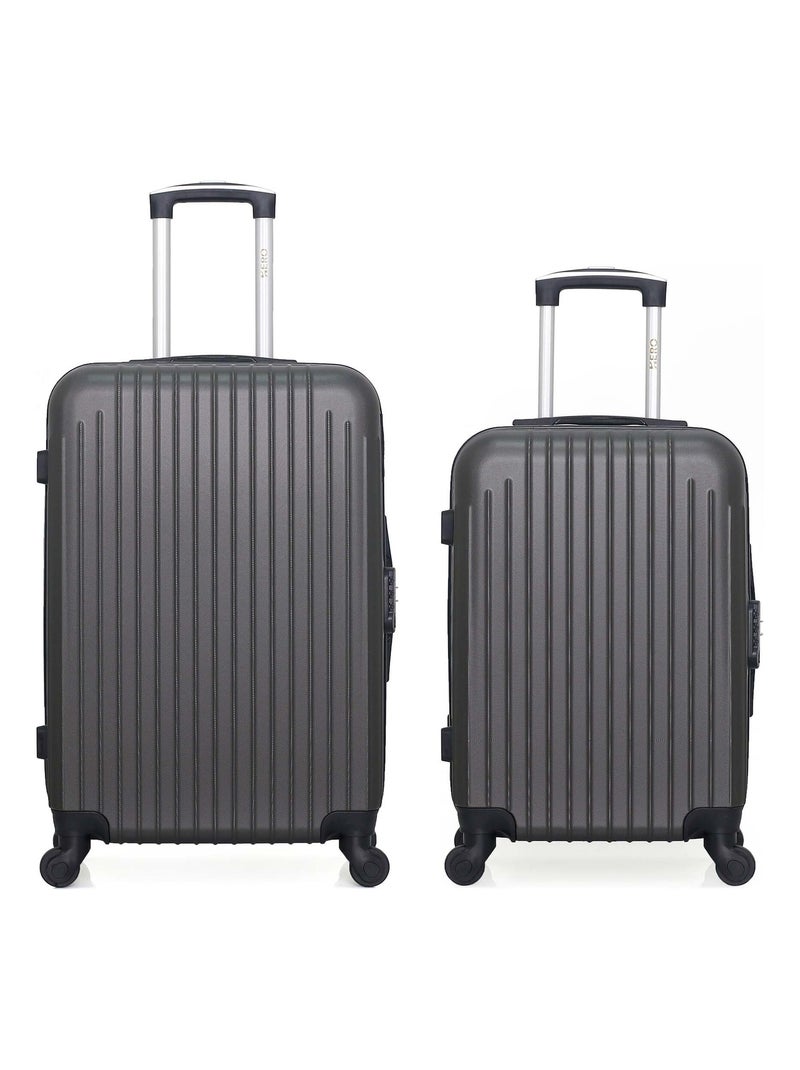 HERO - Lot de 2 - Valise weekend et valise cabine CARPATES Gris foncé - Kiabi