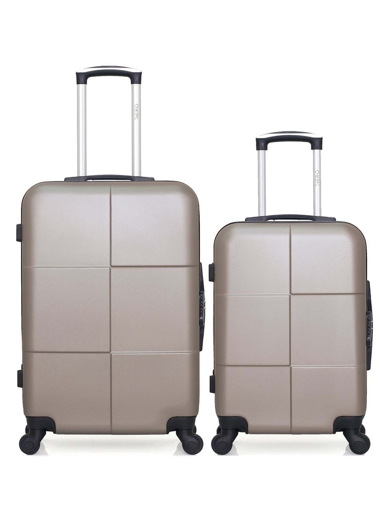 HERO - Lot de 2 - Valise weekend et valise cabine CORONADO Beige - Kiabi