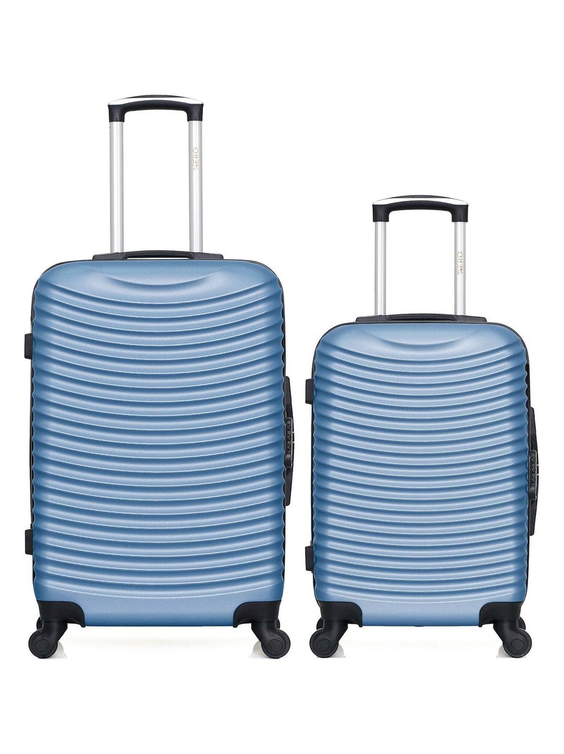 HERO - Lot de 2 - Valise weekend et valise cabine ETNA Bleu clair - Kiabi