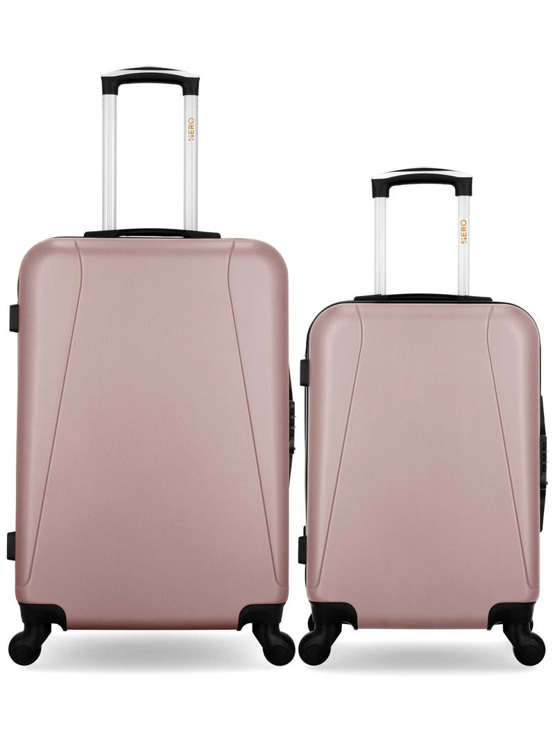 HERO - Lot de 2 - Valise weekend et valise cabine LANZAROTE Rose clair - Kiabi