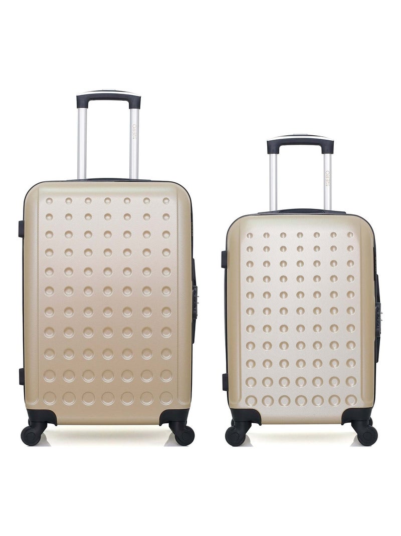 HERO - Lot de 2 - Valise weekend et valise cabine TAURUS Beige - Kiabi