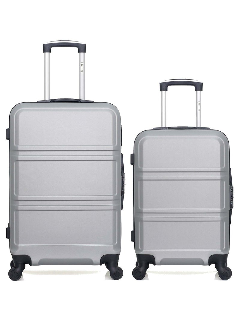 HERO - Lot de 2 - Valise weekend et valise cabine UTAH Gris - Kiabi