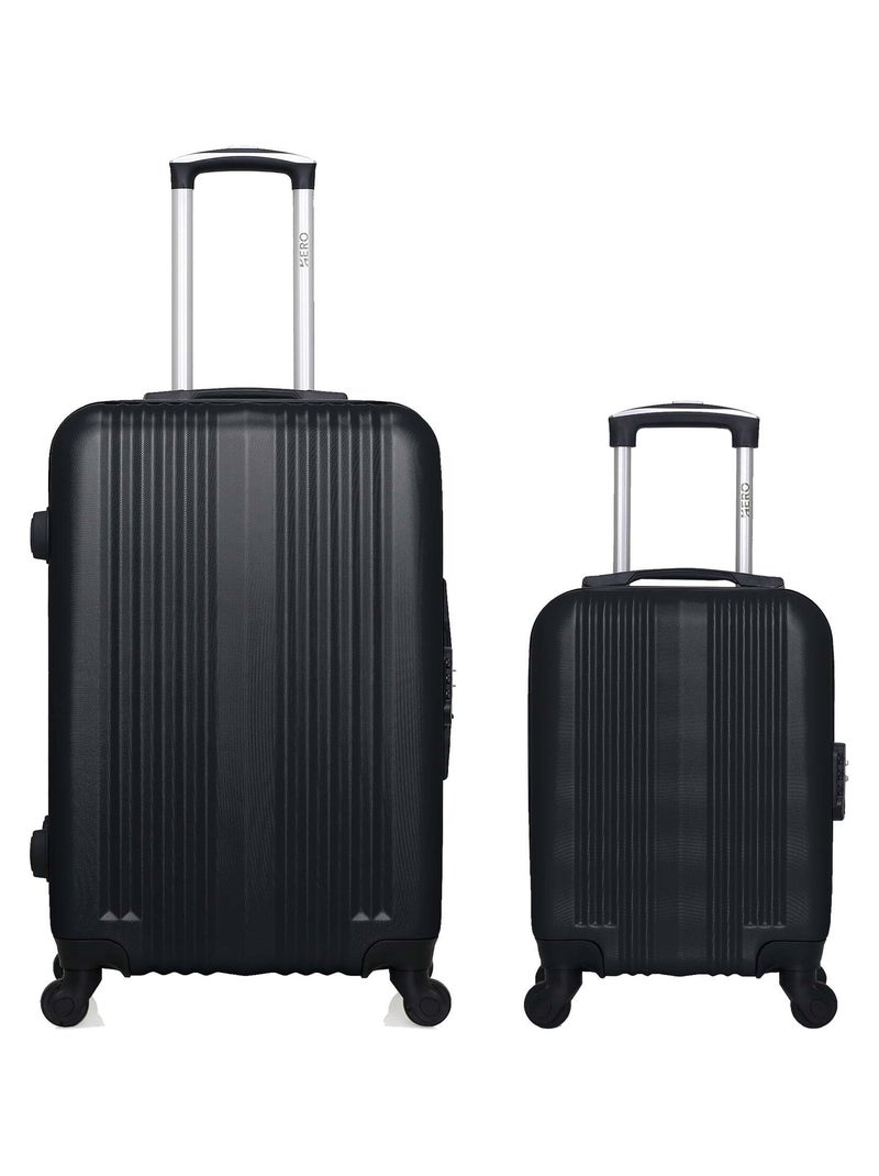 HERO - Lot de 2 - Valise weekend et valise cabine XXS LIPARI Noir - Kiabi