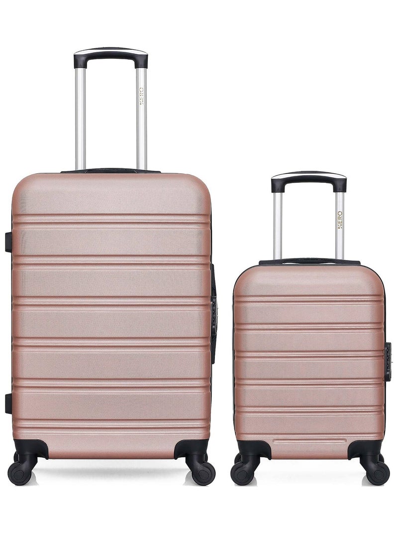 HERO - LOT DE 2 - VALISE WEEKEND ET VALISE CABINE XXS RENOSO Rose clair - Kiabi