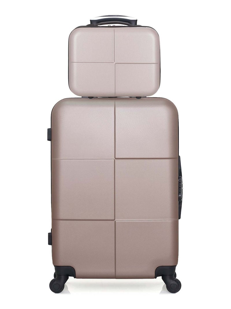 HERO - Lot de 2 - Valise weekend et vanity CORONADO Rose clair - Kiabi