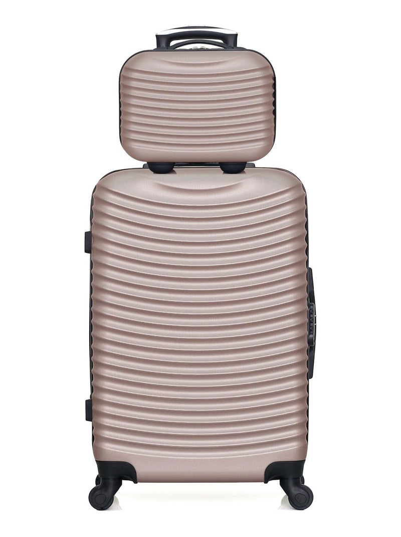 HERO - Lot de 2 - Valise weekend et vanity ETNA Rose clair - Kiabi