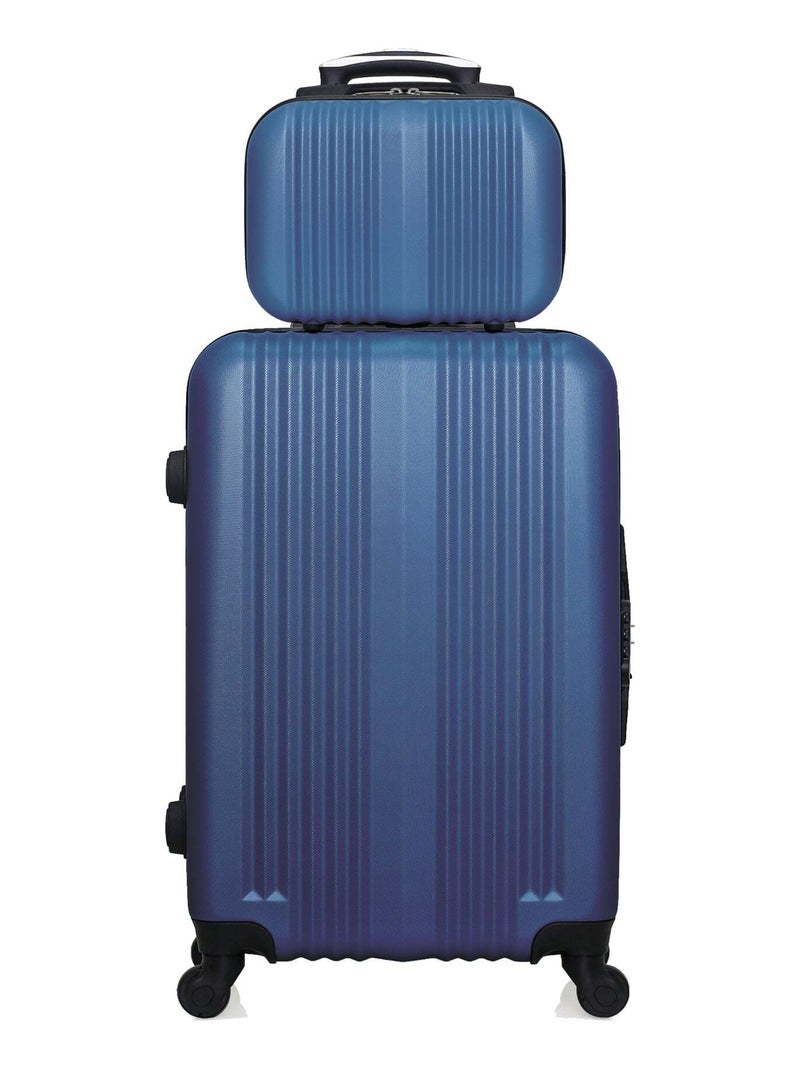 HERO - Lot de 2 - Valise weekend et vanity LIPARI Bleu marine - Kiabi