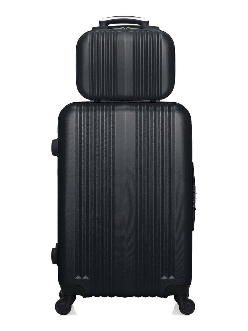 HERO - Lot de 2 - Valise weekend et vanity LIPARI Noir - Kiabi