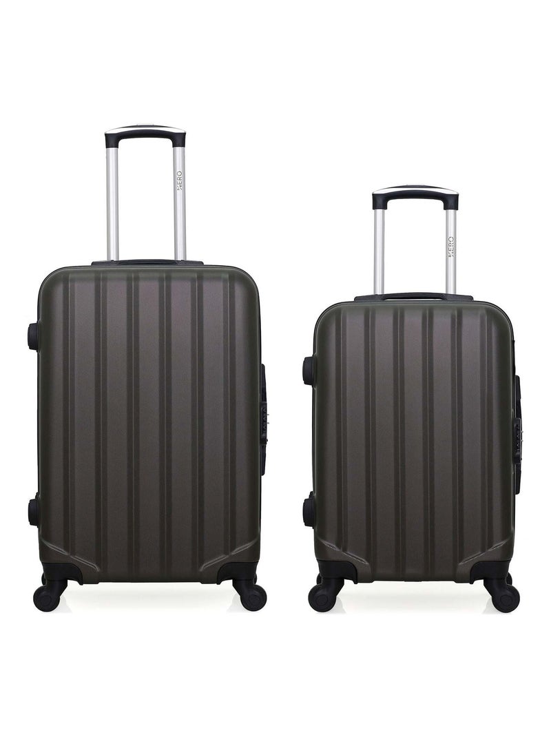 HERO - Lot de 2 valises weekend et cabine ABS HIMALAYA Gris foncé - Kiabi