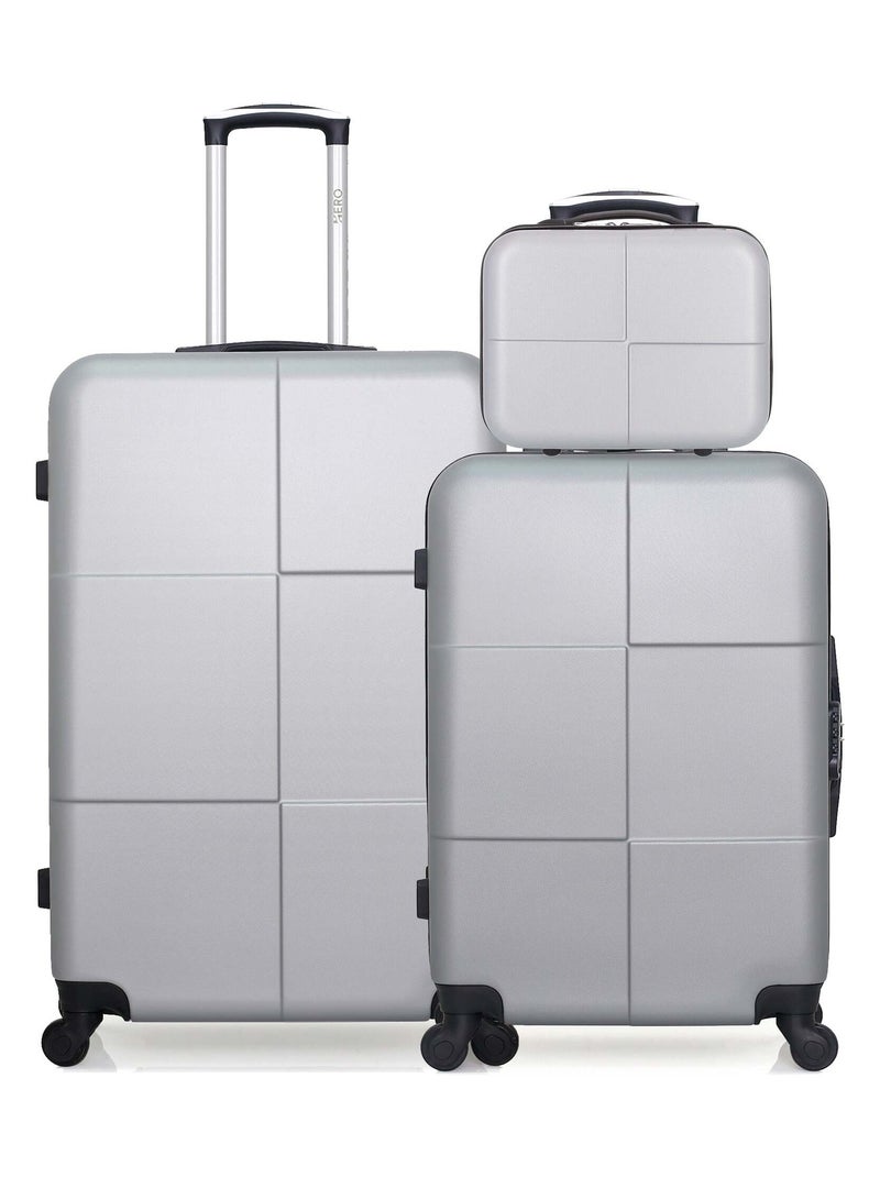 HERO - Lot de 3 - Valise grand format, valise weekend et vanity CORONADO Gris - Kiabi
