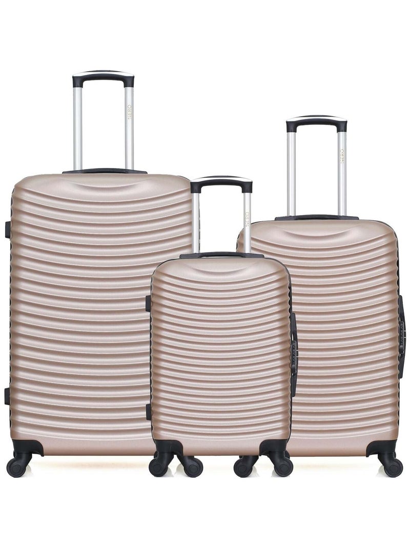 HERO - Lot de 3 - Valises grand format, weekend et cabine ETNA Rose clair - Kiabi