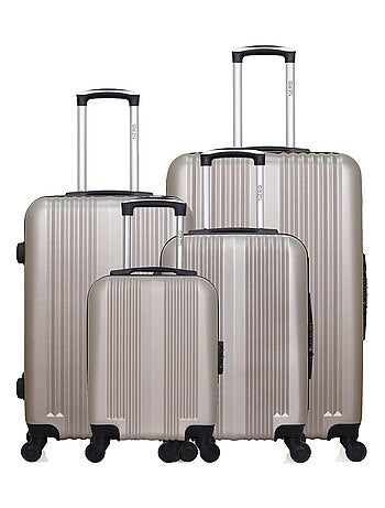 HERO - Lot de 4 - Valise grand format, valise weekend, valise cabine, valise cabine XXS LIPARI