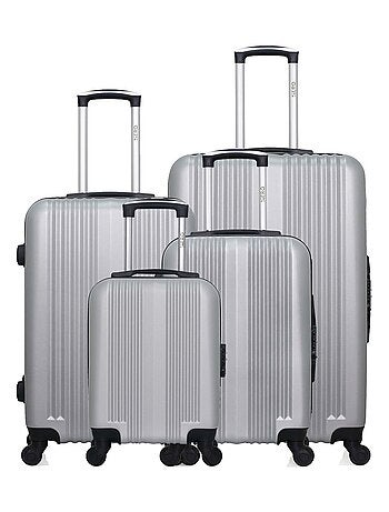 HERO - Lot de 4 - Valise grand format, valise weekend, valise cabine, valise cabine XXS LIPARI