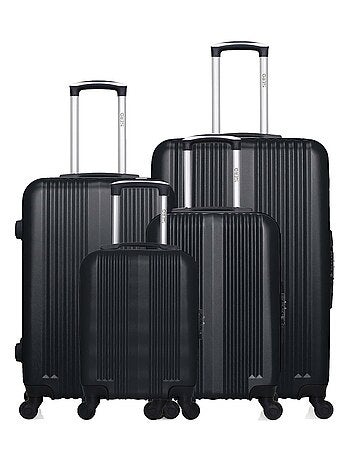 HERO - Lot de 4 - Valise grand format, valise weekend, valise cabine, valise cabine XXS LIPARI