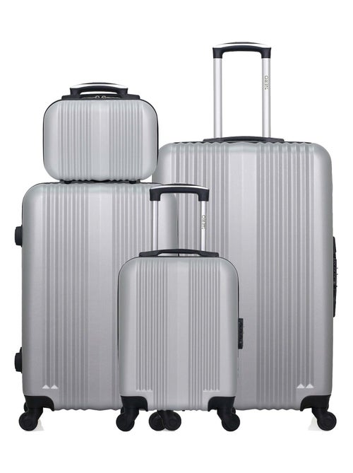 HERO - Lot de 4 - Valise grand format, valise weekend, valise cabine XXS et vanity LIPARI - Kiabi