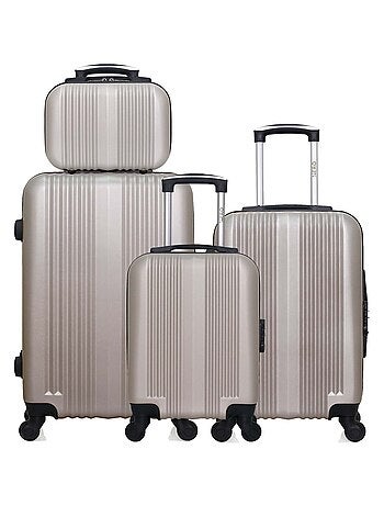 HERO - Lot de 4 - Valise Weekend, valise cabine, valise cabine XXS et vanity LIPARI