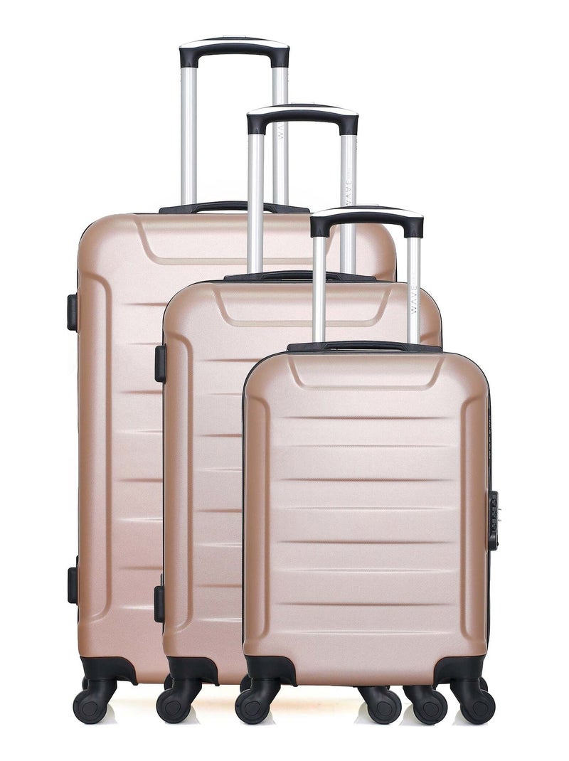 HERO - SET DE 3 ABS ELBE-A 70 cm 4 Roues Rose clair - Kiabi