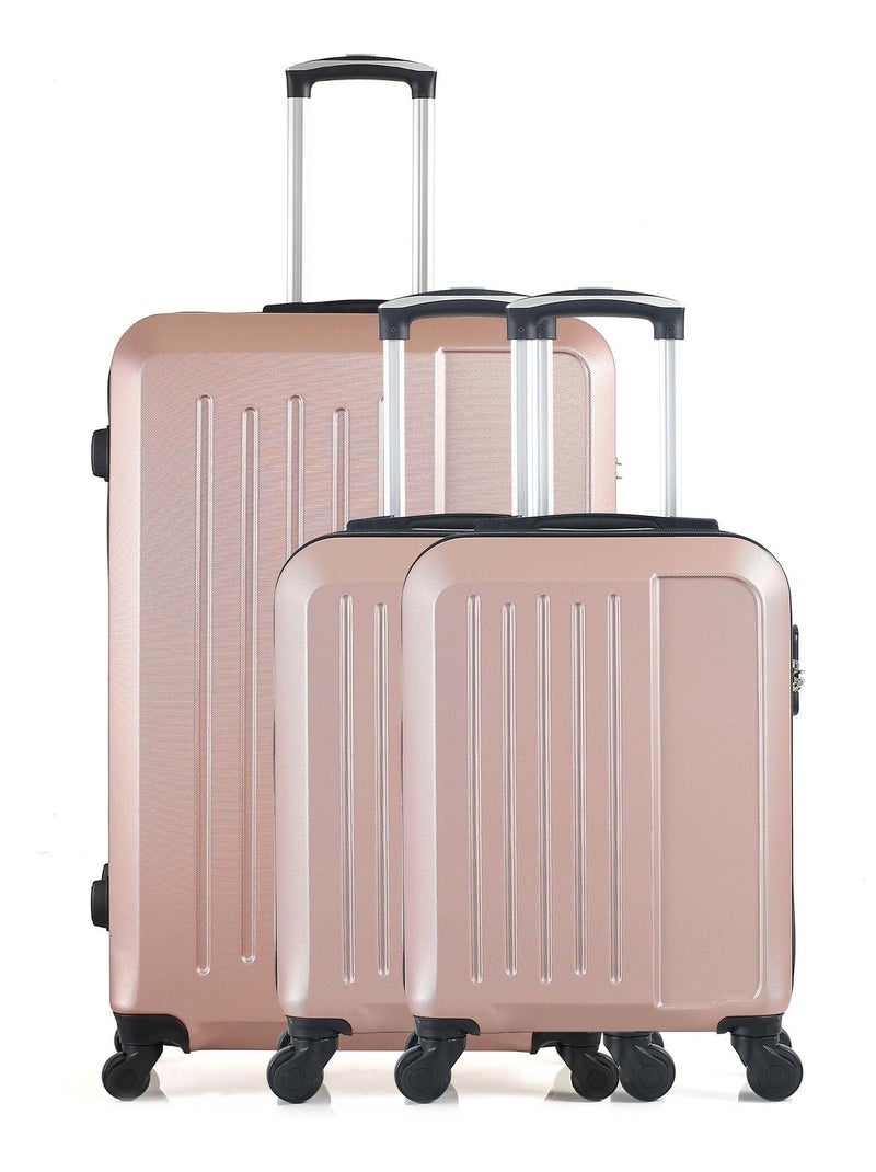 HERO - SET DE 3 ABS VESUVIO-P 4 Roues Rose clair - Kiabi