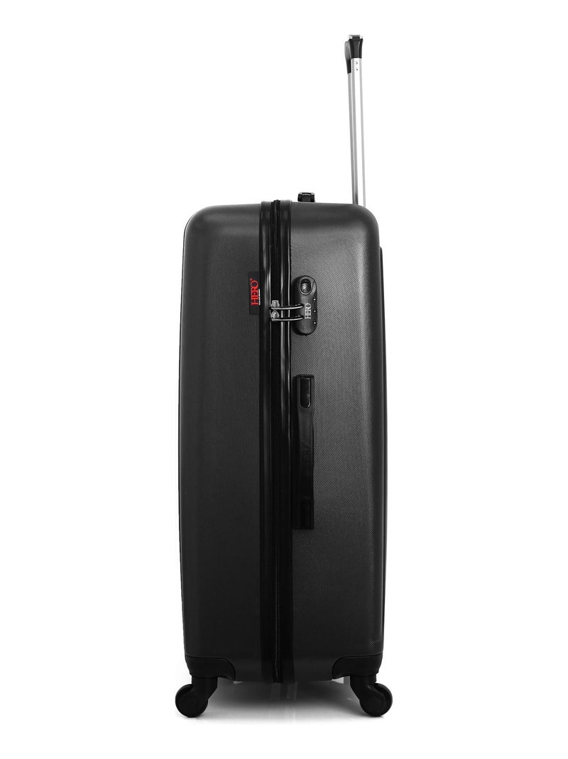 HERO - Set de 3 Valises ATLANTA 75 cm 4 Roues Noir - Kiabi