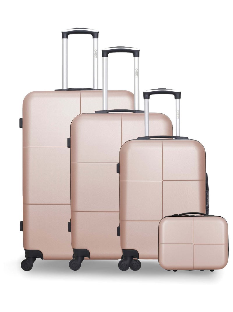 HERO - Set de 4 Valises CORONADO-C 75 cm 4 Roues Rose clair - Kiabi