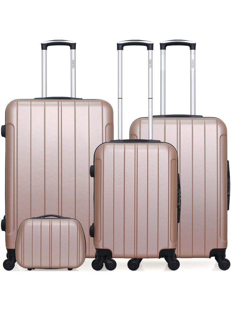 HERO - Set de 4 Valises FOGO-C 75 cm 4 Roues Rose clair - Kiabi