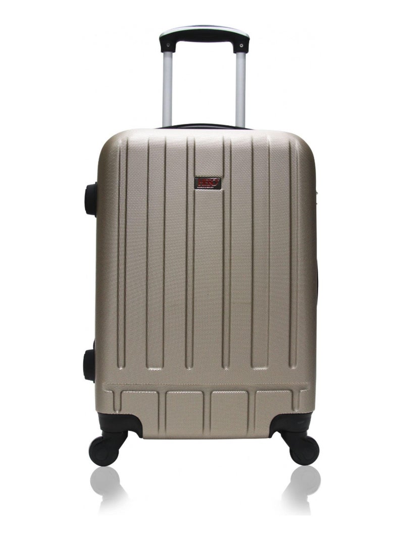 HERO - Valise Cabine ABS BRAVA  55 cm 4 Roues Beige - Kiabi