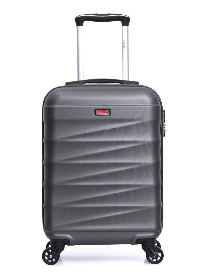 HERO - Valise Cabine ABS LOGAN  55 cm 4 Roues Noir - Kiabi