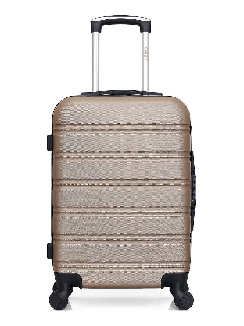 HERO - Valise Cabine ABS RENOSO  55 cm 4 Roues Beige - Kiabi