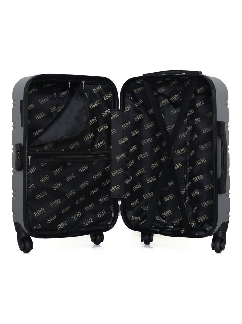 HERO - Valise Cabine ABS RENOSO  55 cm 4 Roues Gris - Kiabi