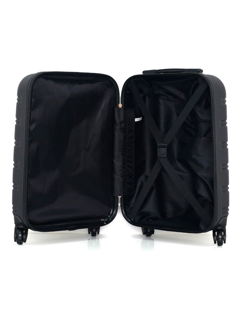 HERO - Valise Cabine ABS RENOSO  55 cm 4 Roues Noir - Kiabi