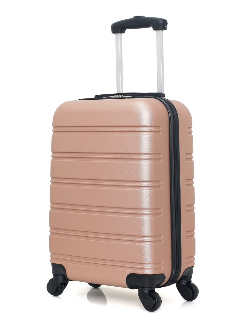 HERO - Valise Cabine ABS RENOSO  55 cm 4 Roues Rose Métal - Kiabi