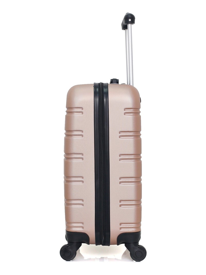 HERO - Valise Cabine ABS RENOSO  55 cm 4 Roues Rose Métal - Kiabi