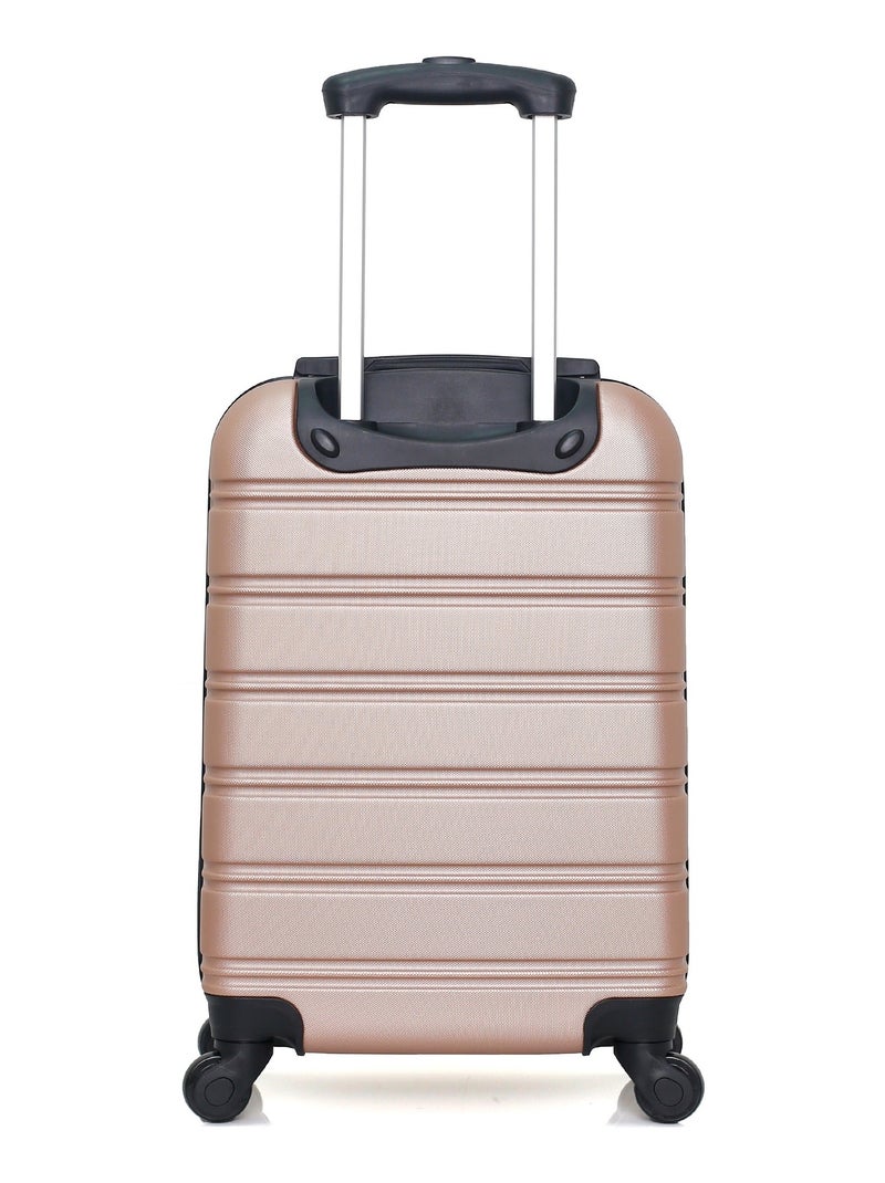 HERO - Valise Cabine ABS RENOSO  55 cm 4 Roues Rose Métal - Kiabi