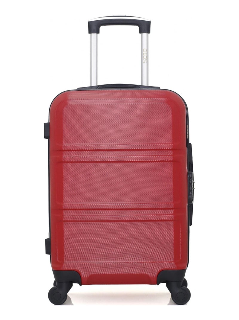 HERO - Valise Cabine ABS UTAH 55 cm 4 Roues Rouge - Kiabi