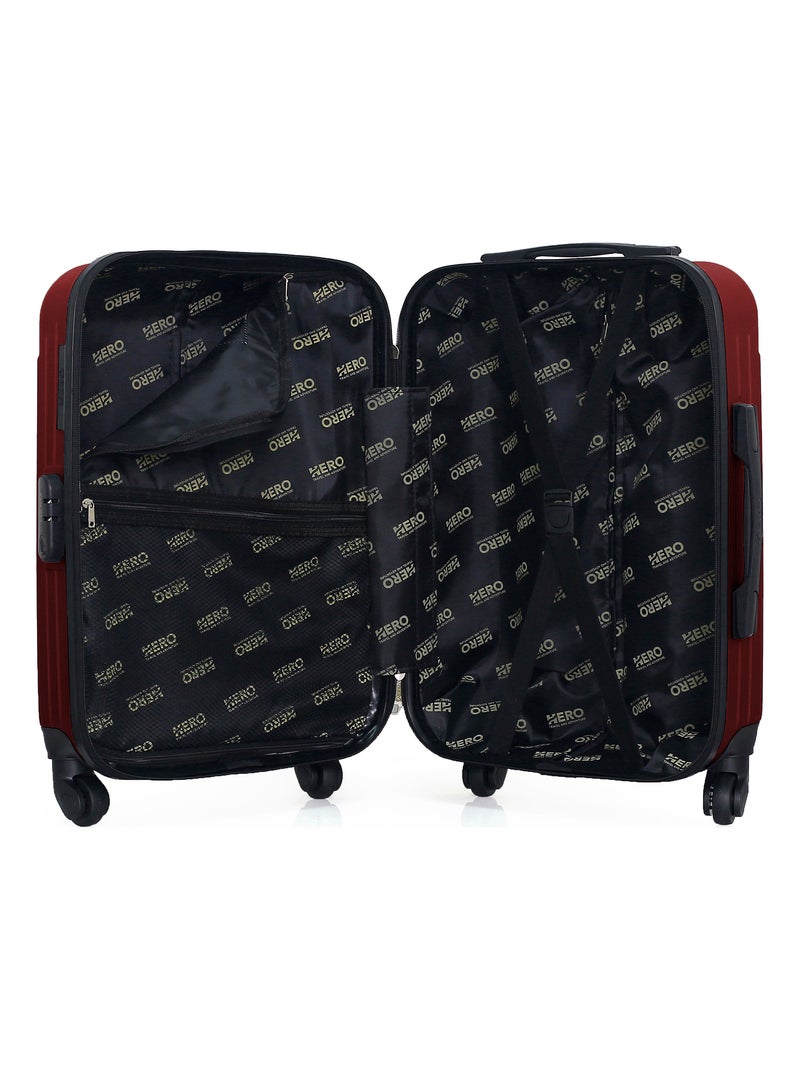 HERO - Valise Cabine CARPATES 55 cm 4 Roues Bordeaux - Kiabi