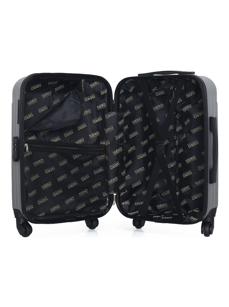 HERO - Valise Cabine CARPATES 55 cm 4 Roues Gris - Kiabi