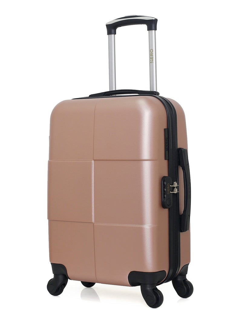 HERO - Valise Cabine CORONADO 55 cm 4 Roues Rose Métal - Kiabi