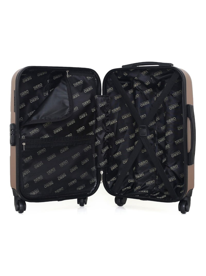 HERO - Valise Cabine CORONADO 55 cm 4 Roues Rose Métal - Kiabi
