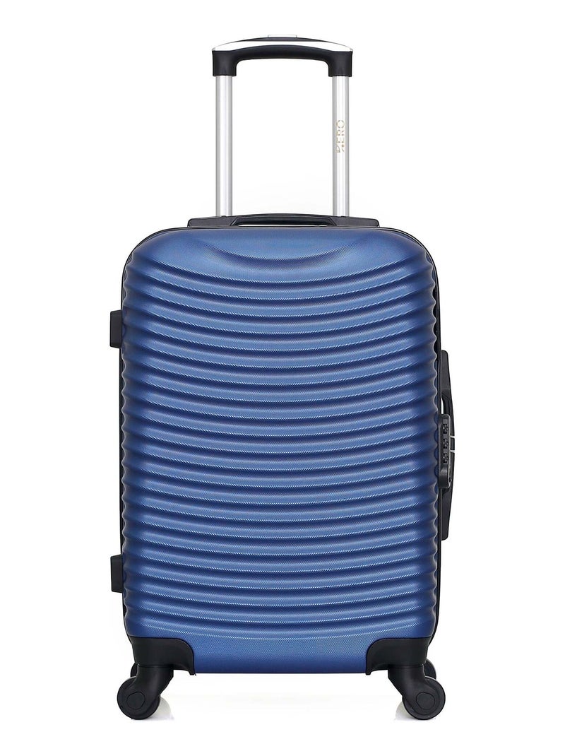 Valise Cabine ABS 55cm Bleu Jean - On S'fait La Malle - 4 Roulettes - Serrure TSA - Idéale Avion Et Voyage