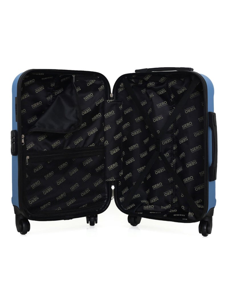 HERO - Valise Cabine FOGO 55 cm 4 Roues Bleu - Kiabi