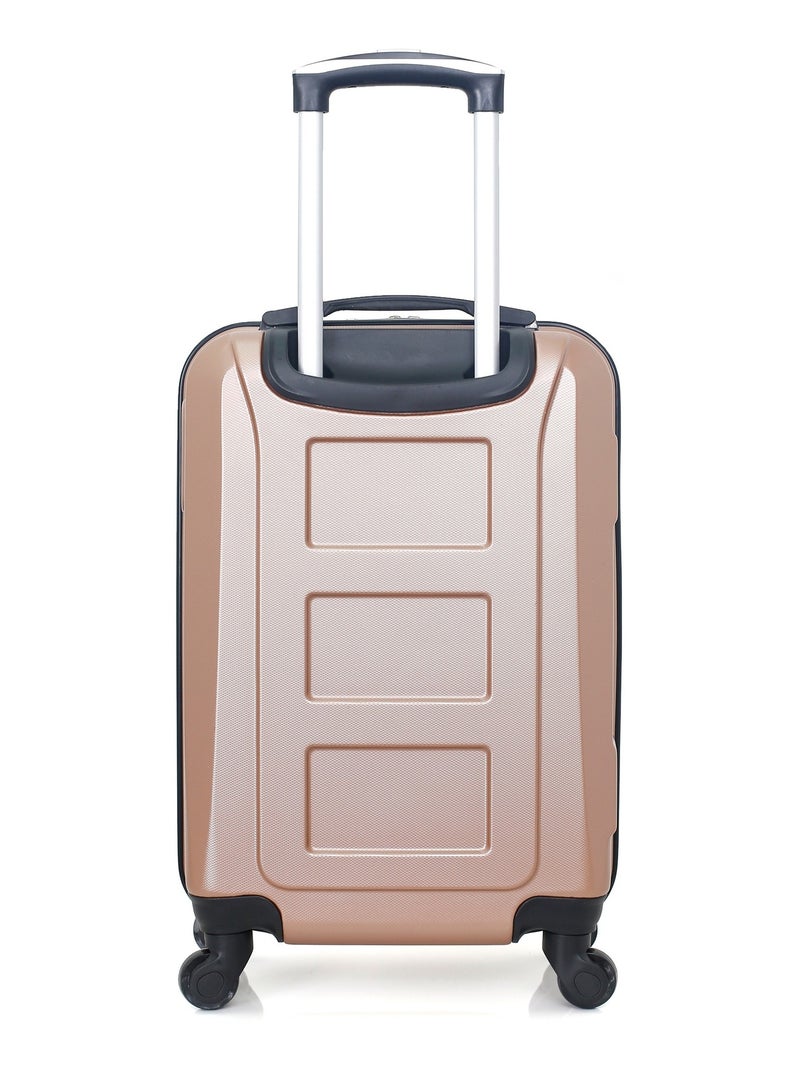 HERO - Valise Cabine HIERRO 55 cm 4 Roues Rose Métal - Kiabi