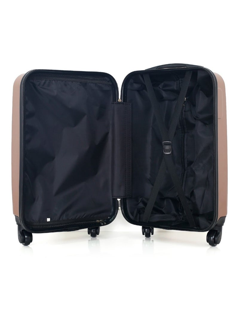 HERO - Valise Cabine HIERRO 55 cm 4 Roues Rose Métal - Kiabi